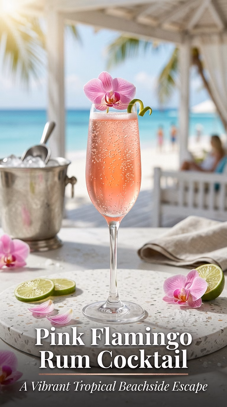 Pink Flamingo Rum Cocktail
