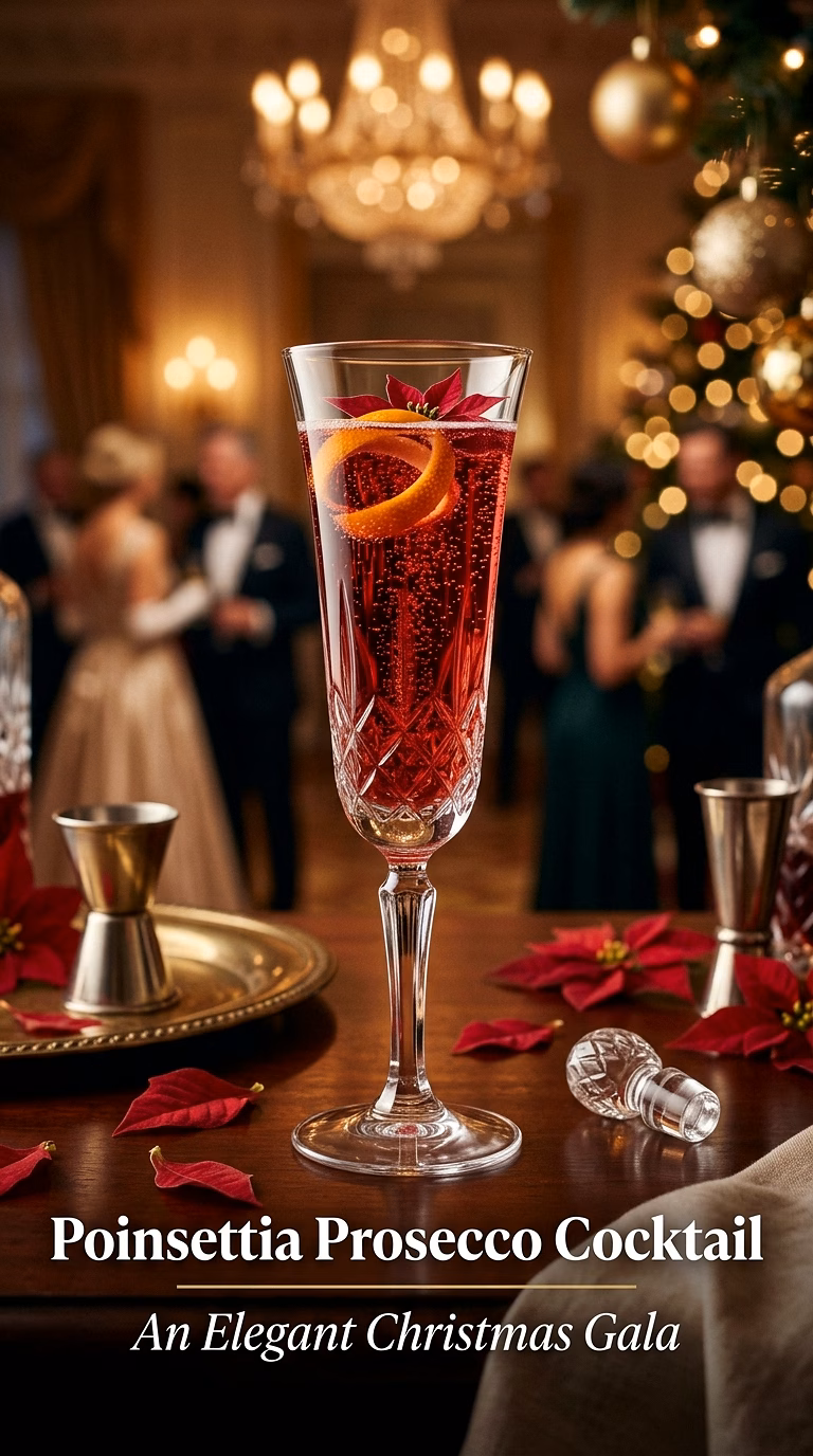 Poinsettia Prosecco Cocktail