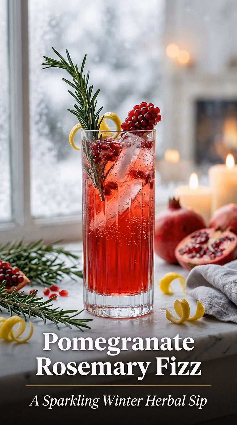 Pomegranate Rosemary Fizz