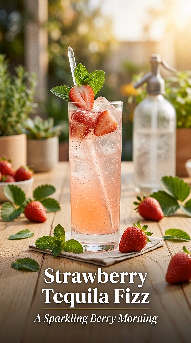 Strawberry Tequila Fizz