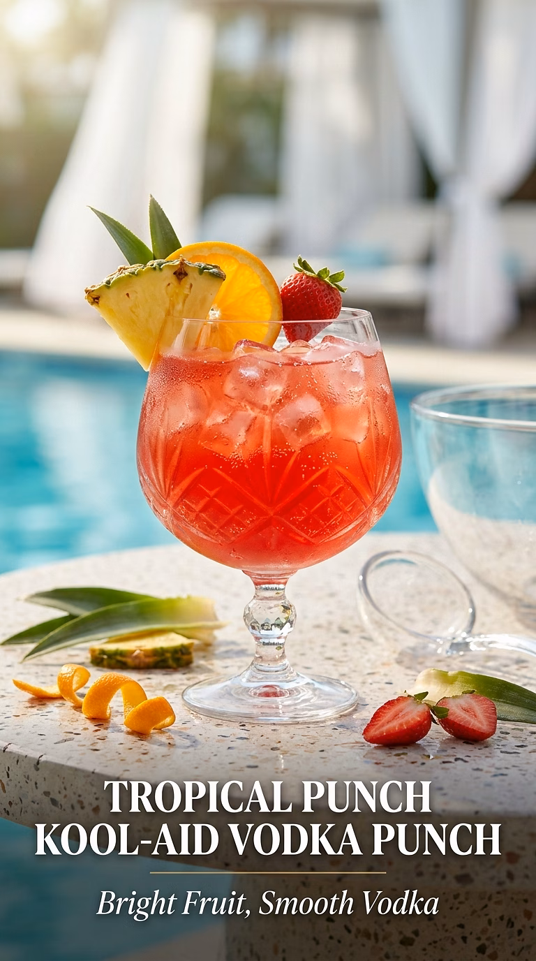 Tropical Punch Kool-Aid Vodka Punch