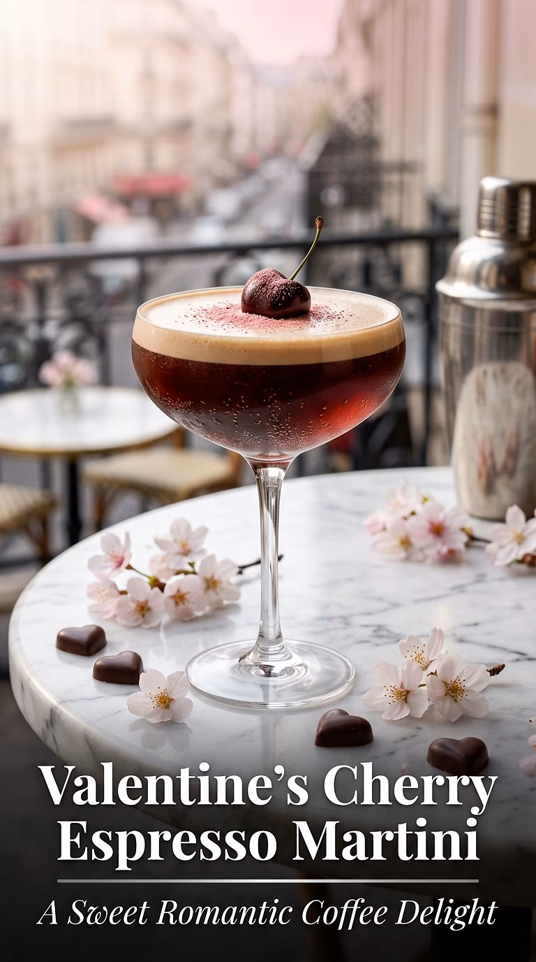 Valentine's Cherry Espresso Martini