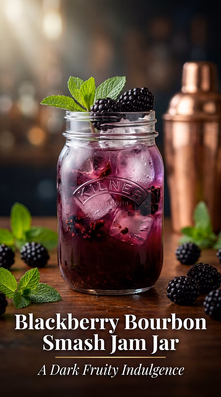 Blackberry Bourbon Smash Jam Jar