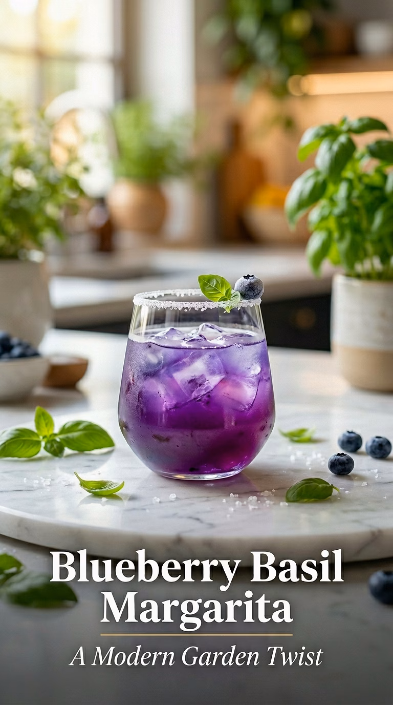 Blueberry Basil Margarita