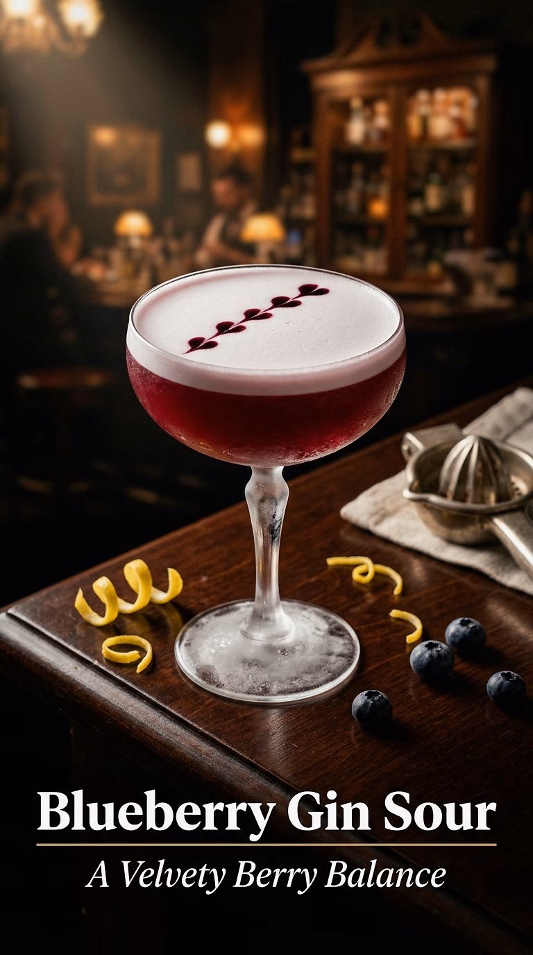 Blueberry Gin Sour