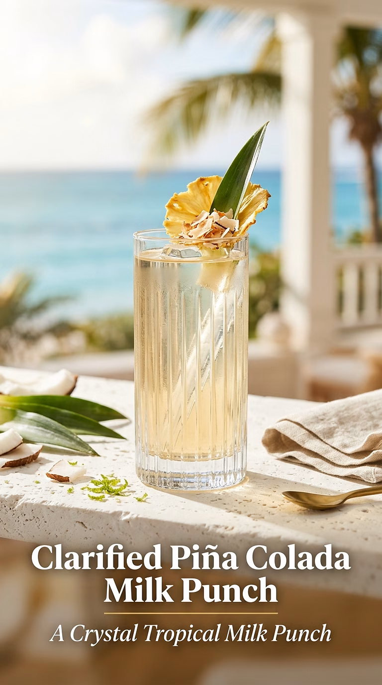 Clarified Piña Colada Milk Punch