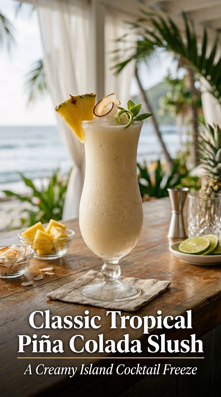 Classic Tropical Piña Colada Slush