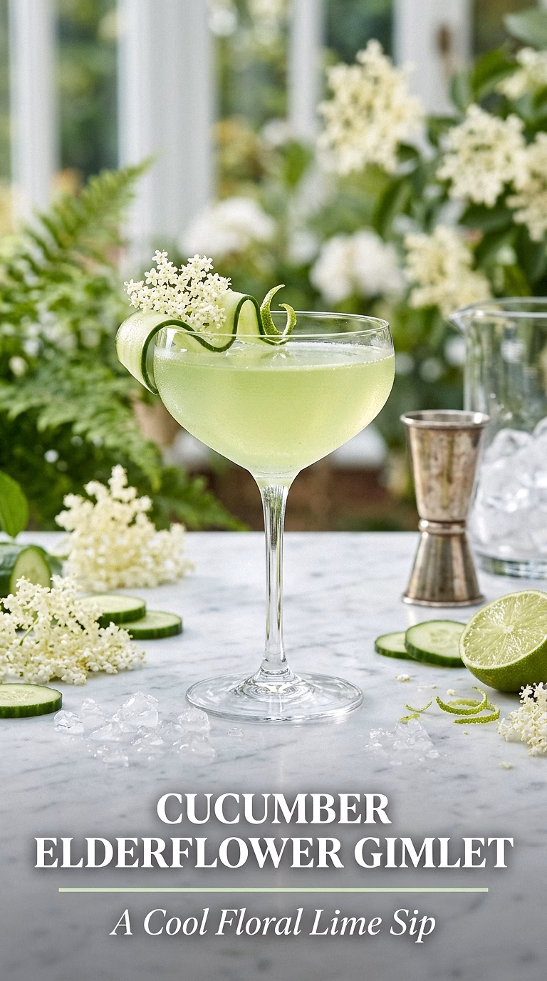 Cucumber Elderflower Gimlet