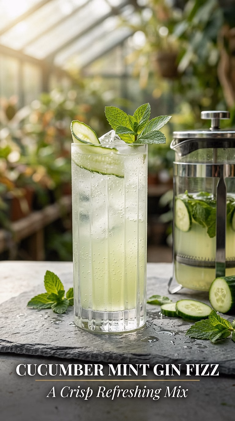Cucumber Mint Gin Fizz