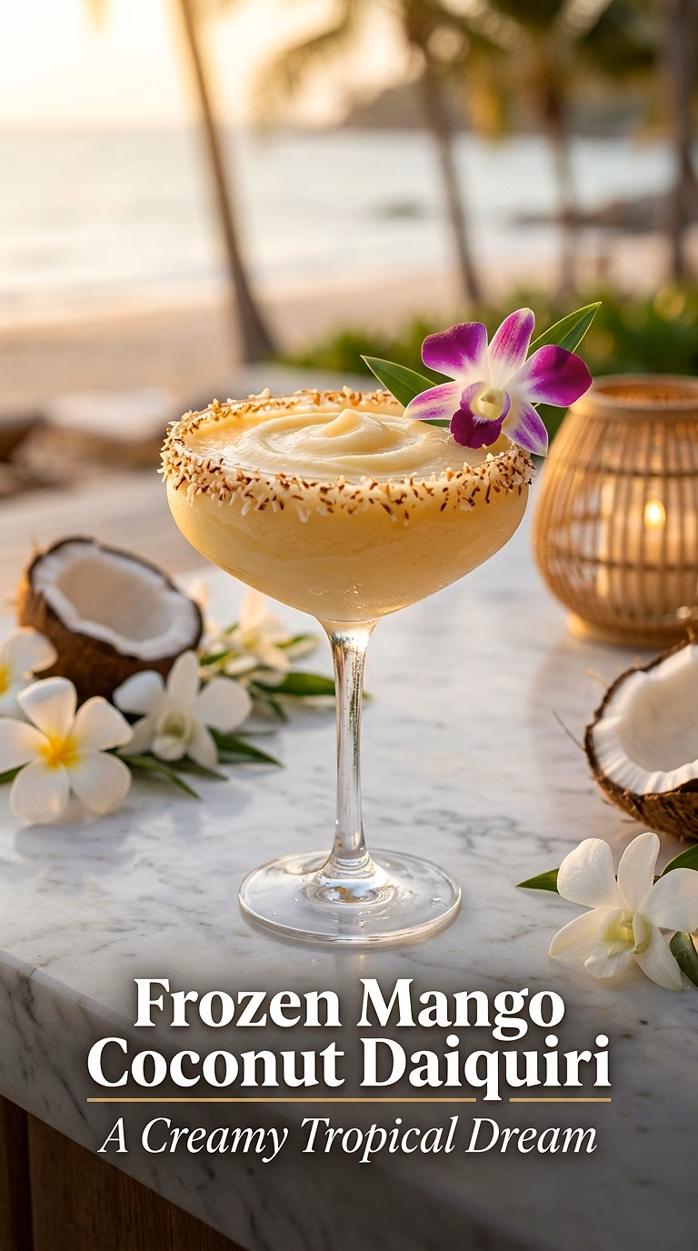 Frozen Mango Coconut Daiquiri