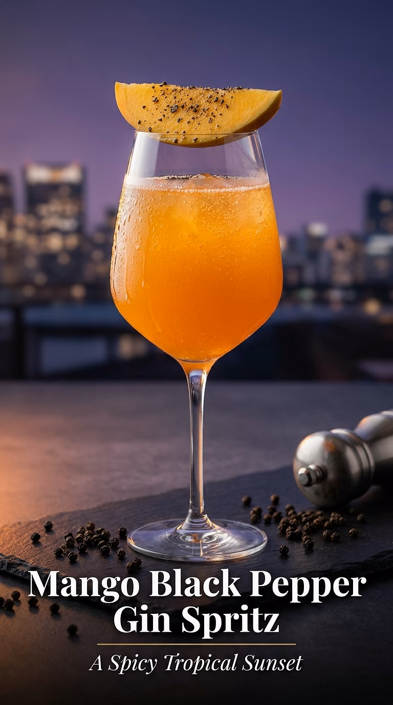 Mango Black Pepper Gin Spritz
