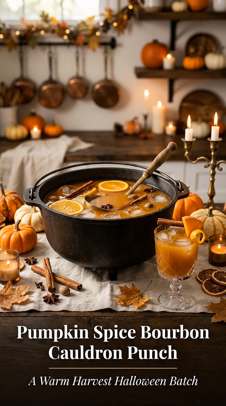 Pumpkin Spice Bourbon Cauldron Punch