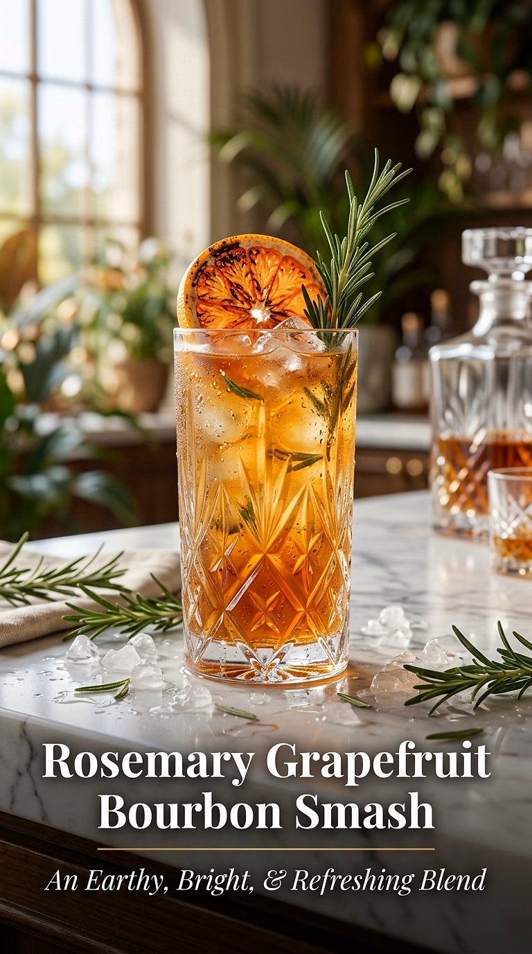 Rosemary Grapefruit Bourbon Smash