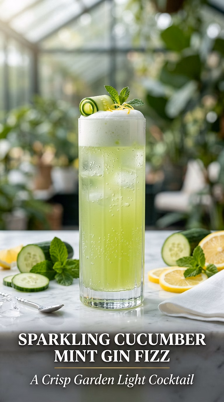 Sparkling Cucumber Mint Gin Fizz