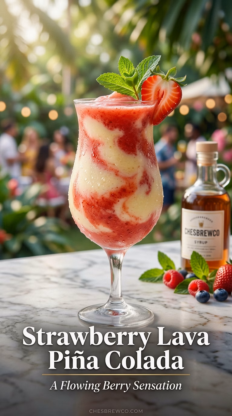 Strawberry Piña Colada (Lava Flow)