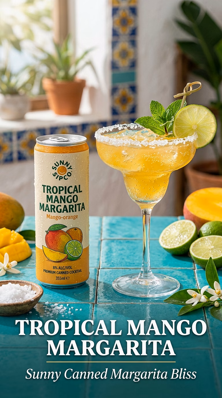 Tropical Mango Margarita Canned Cocktail