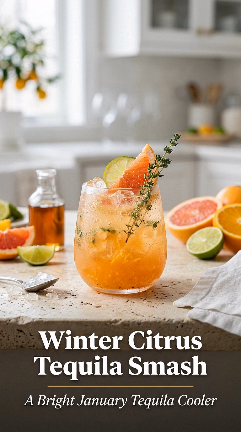 Winter Citrus Tequila Smash
