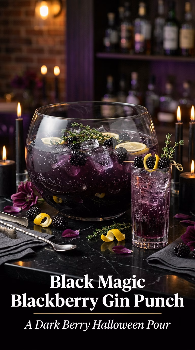 Black Magic Blackberry Gin Punch