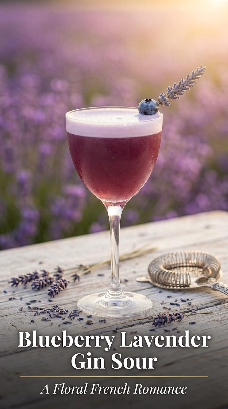 Blueberry Lavender Gin Sour