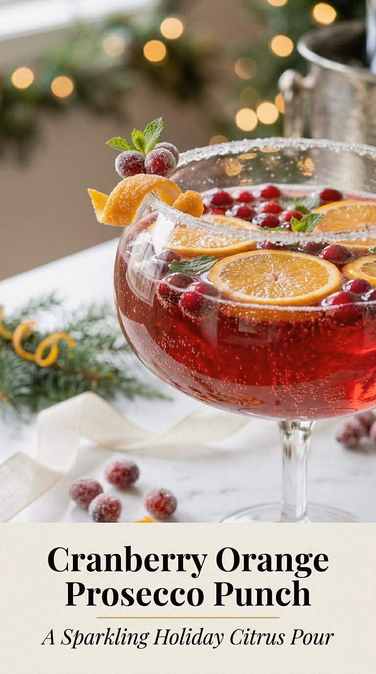 Cranberry Orange Prosecco Punch