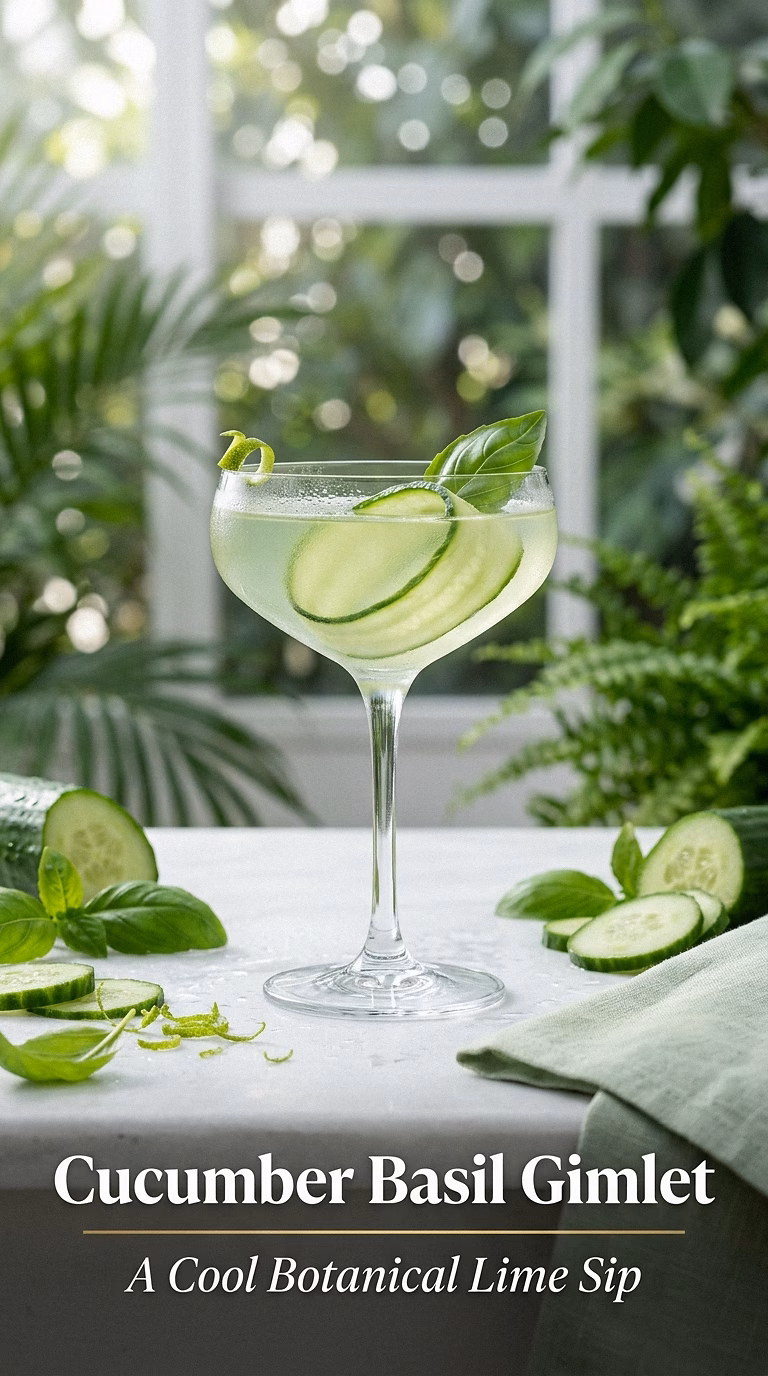 Cucumber Basil Gimlet