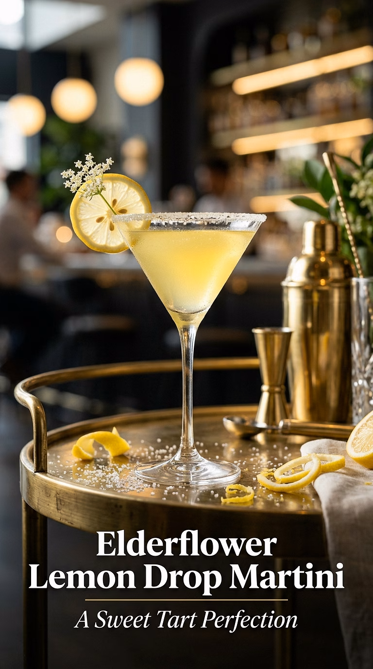 Elderflower Lemon Drop Martini
