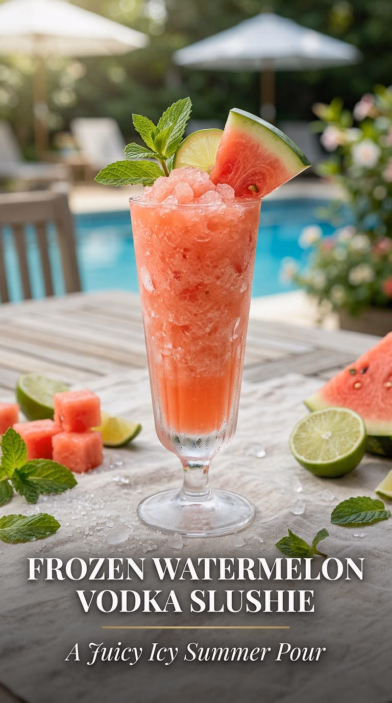 Frozen Watermelon Vodka Slushie