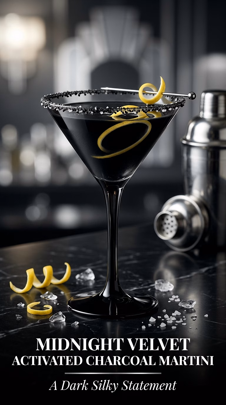 Midnight Velvet Activated Charcoal Martini