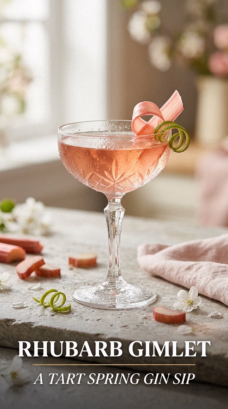 Rhubarb Gimlet