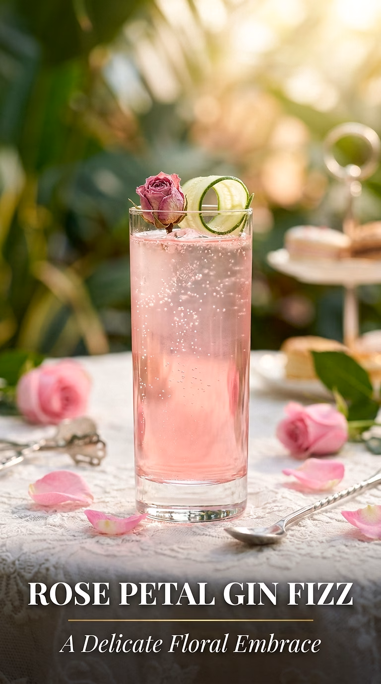 Rose Petal Gin Fizz