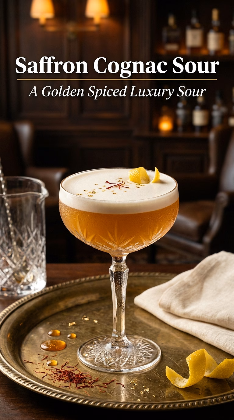 Saffron Cognac Sour