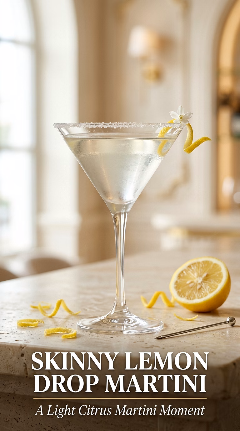Skinny Lemon Drop Martini