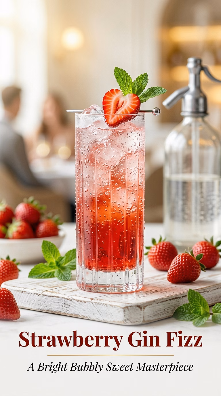 Strawberry Gin Fizz