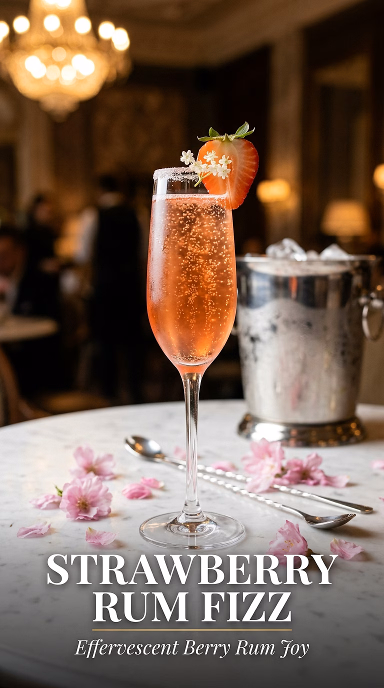 Strawberry Rum Fizz