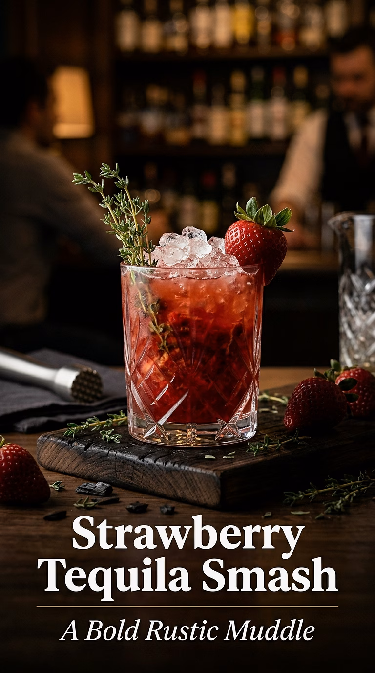 Strawberry Tequila Smash