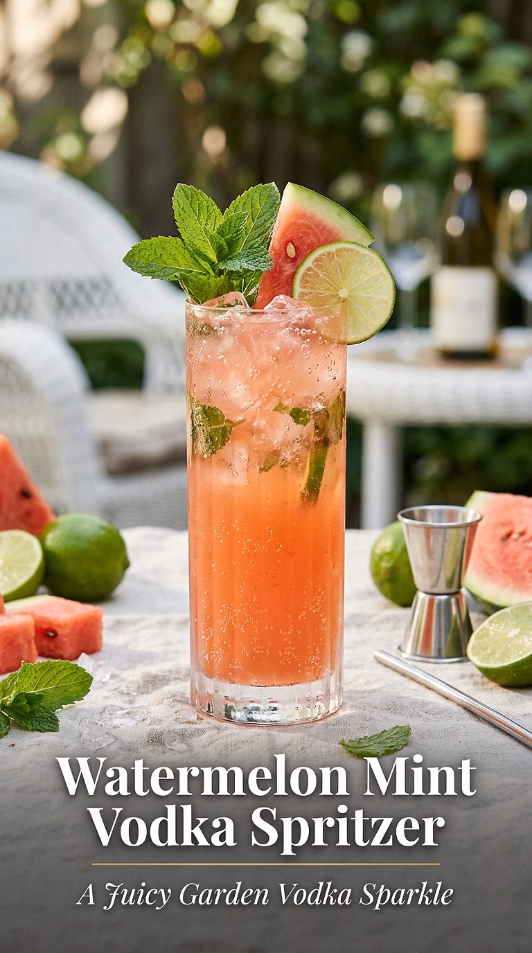 Watermelon Mint Vodka Spritzer