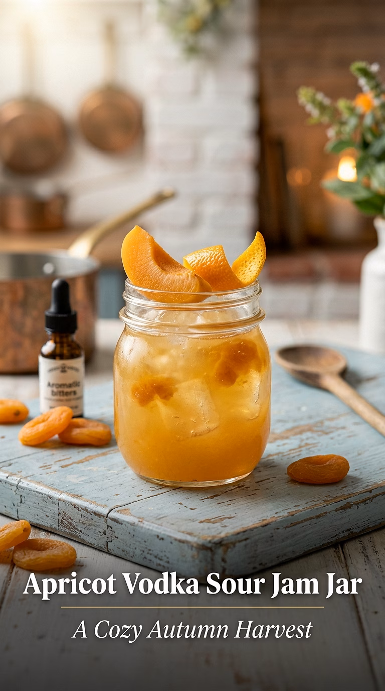 Apricot Vodka Sour Jam Jar