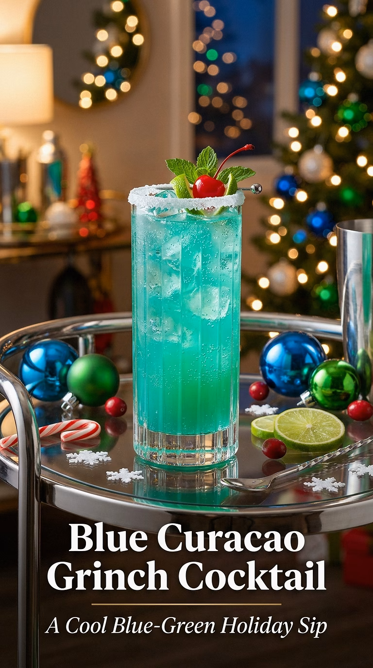 Blue Curacao Grinch Cocktail