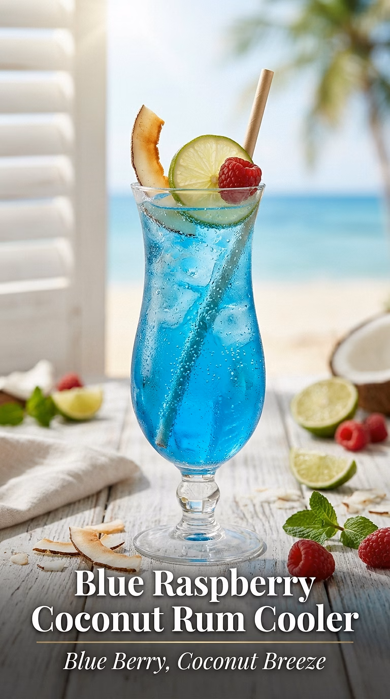 Blue Raspberry Coconut Rum Cooler