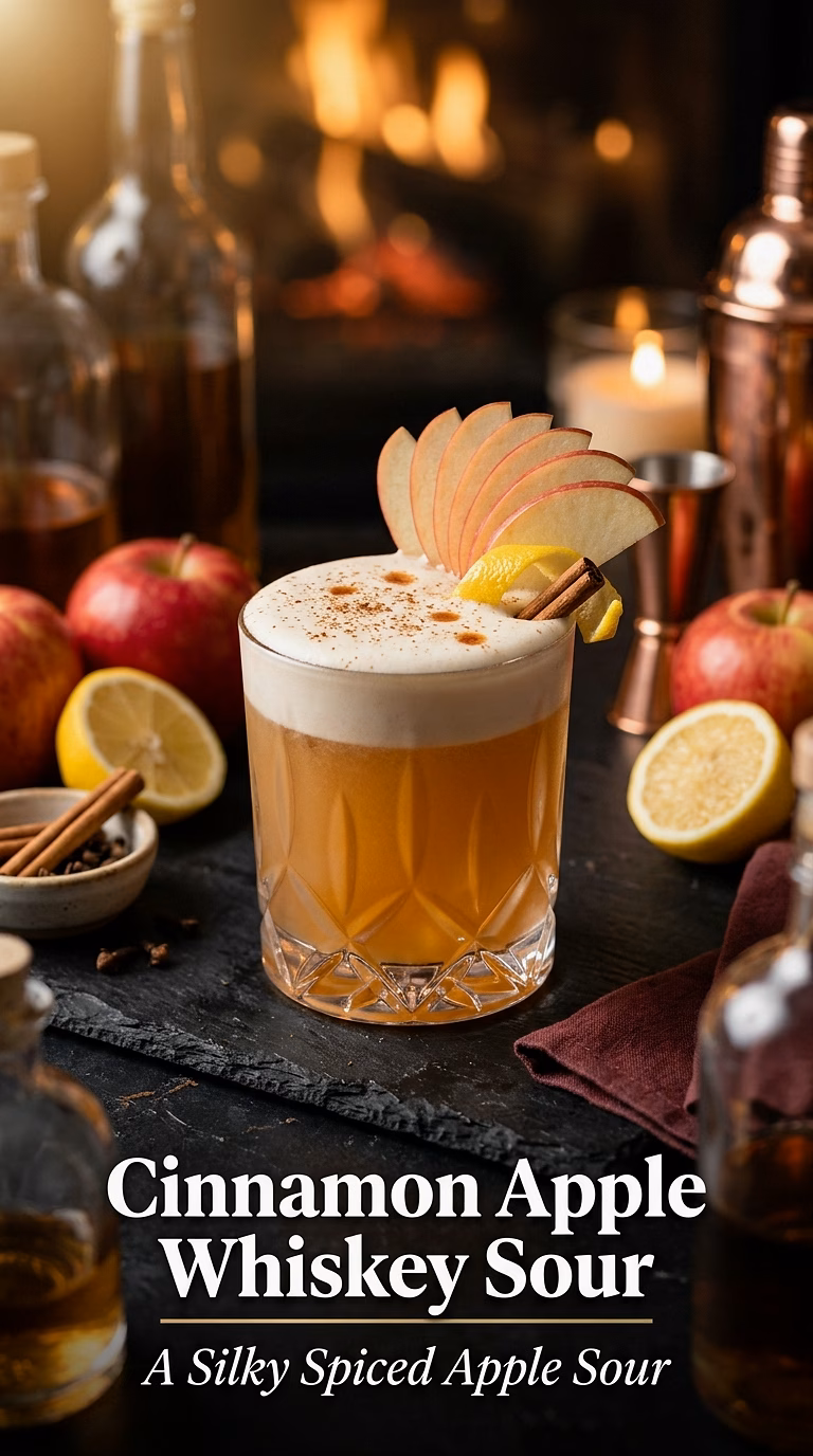 Cinnamon Apple Whiskey Sour