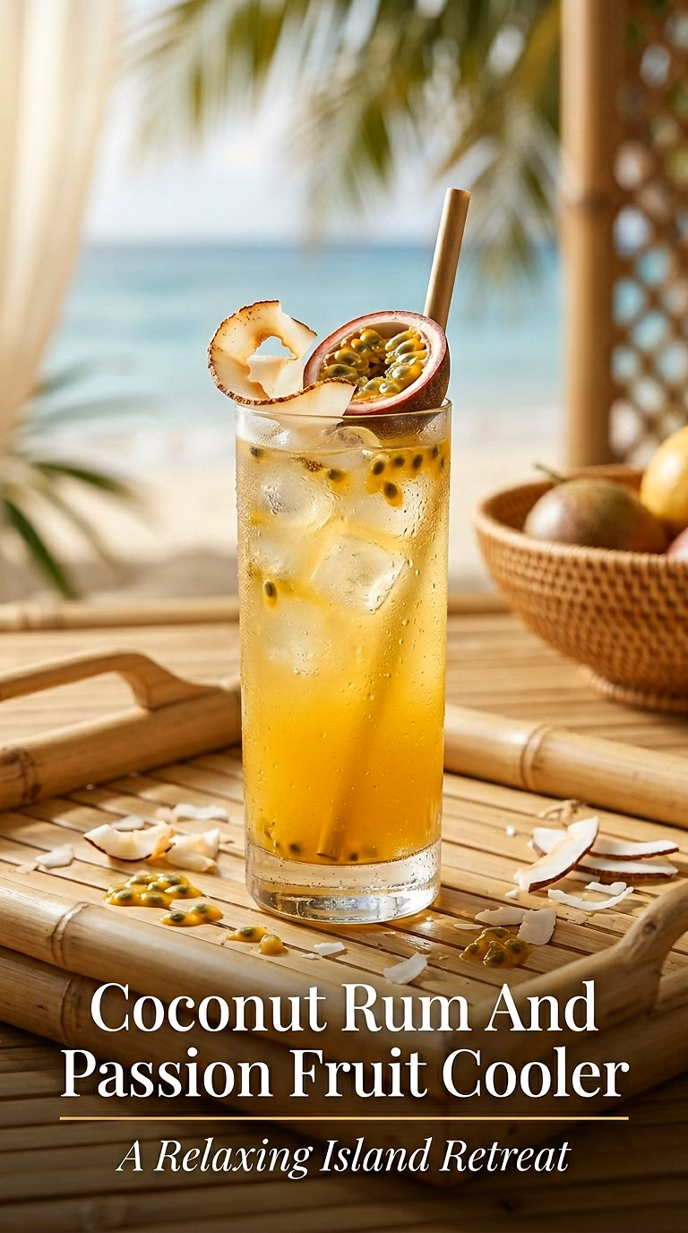 Coconut Rum And Passion Fruit Cooler
