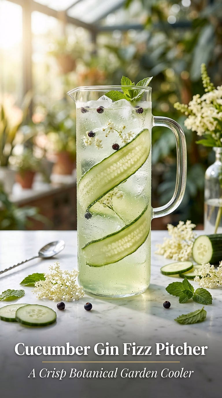 Cucumber Gin Fizz Pitcher