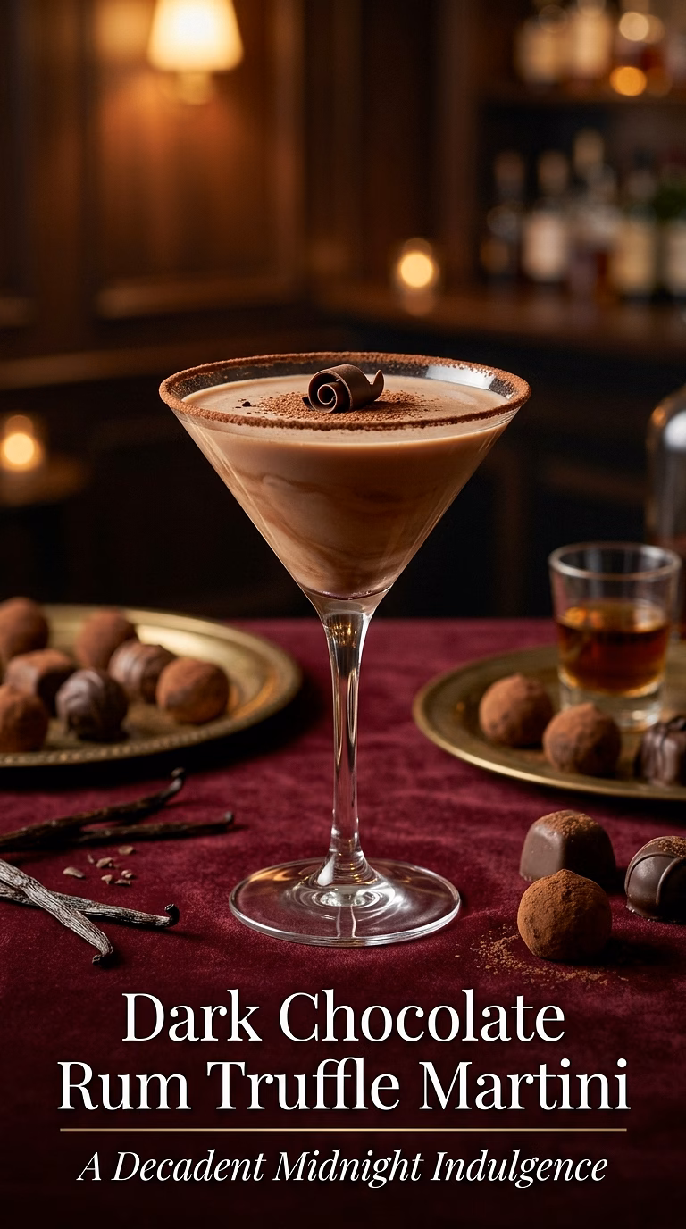 Dark Chocolate Rum Truffle Martini