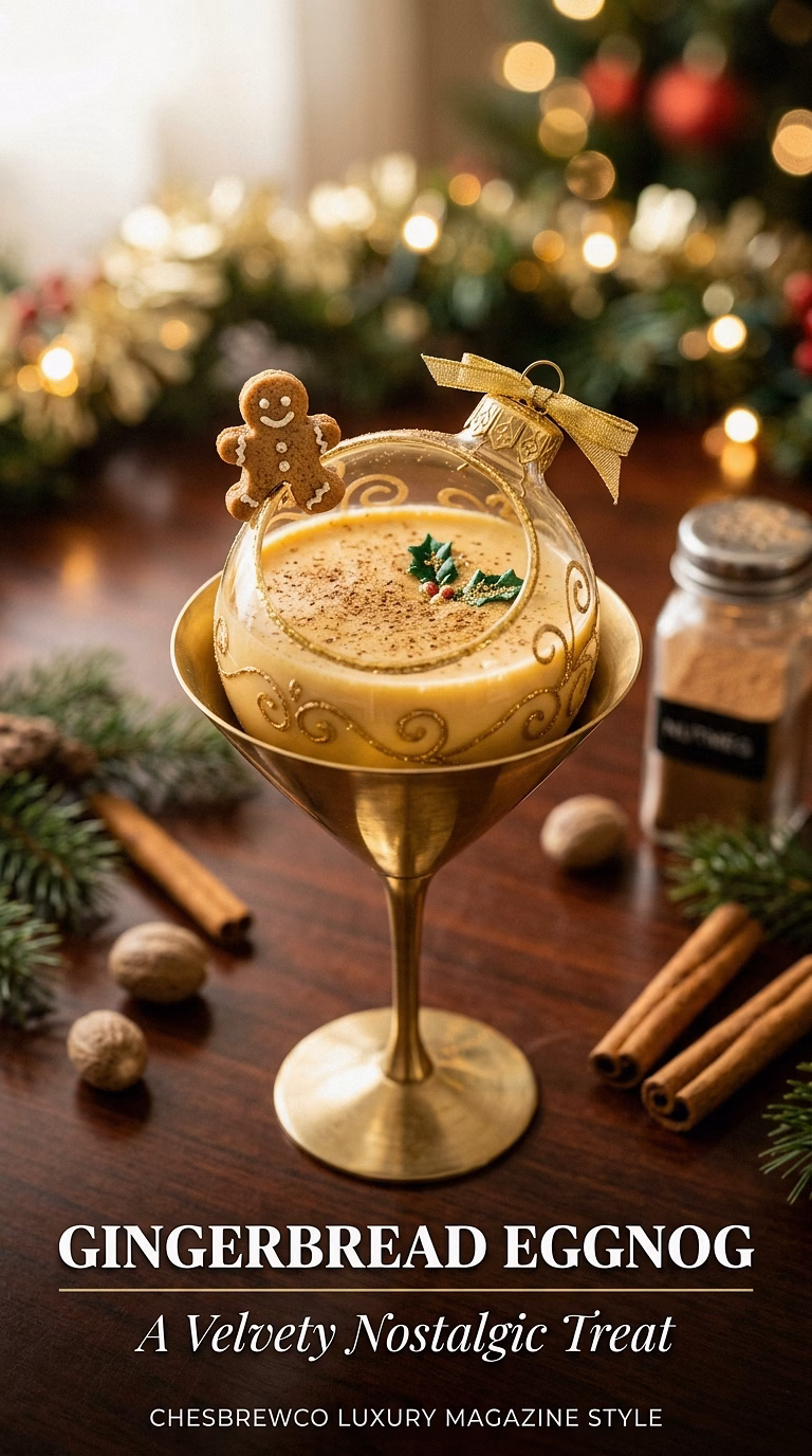 Gingerbread Eggnog Martini Ornament