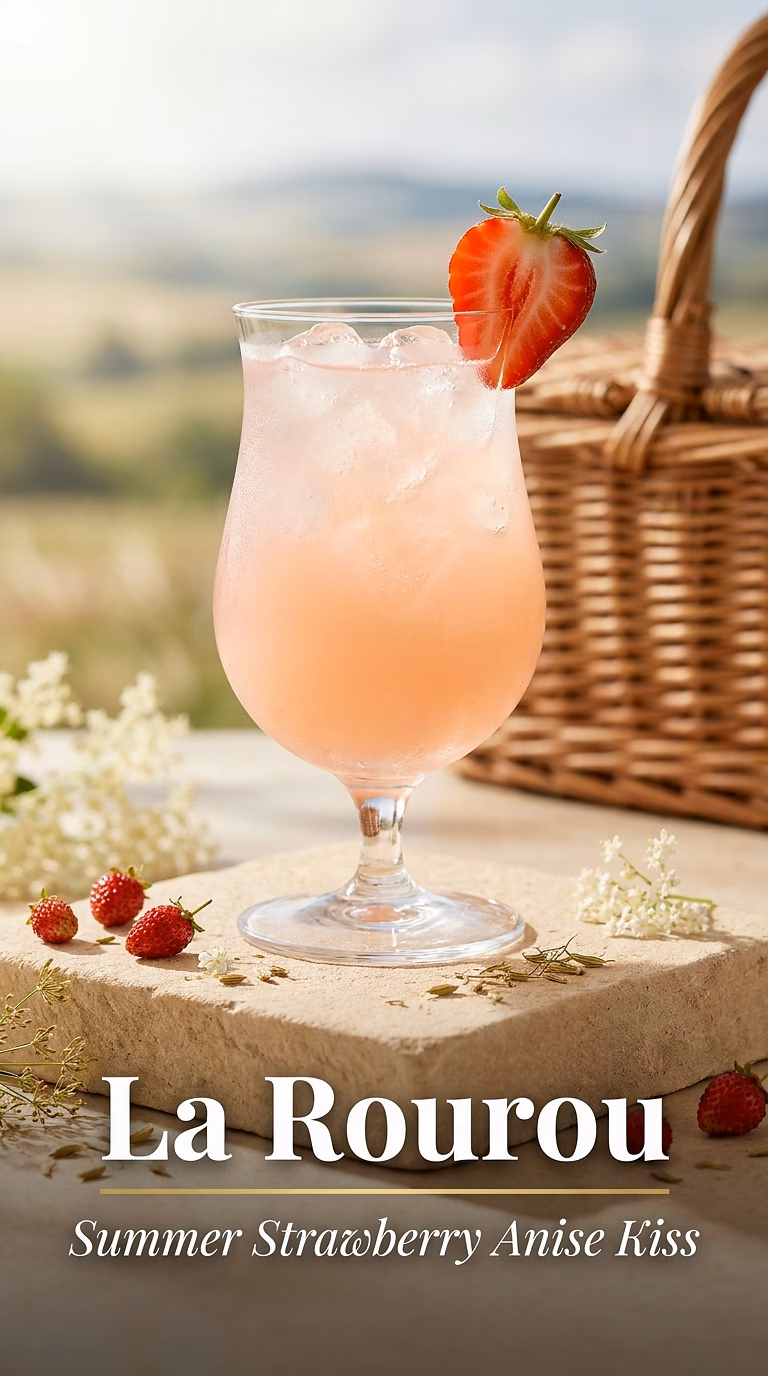 La Rourou (Pastis With Strawberry Syrup)