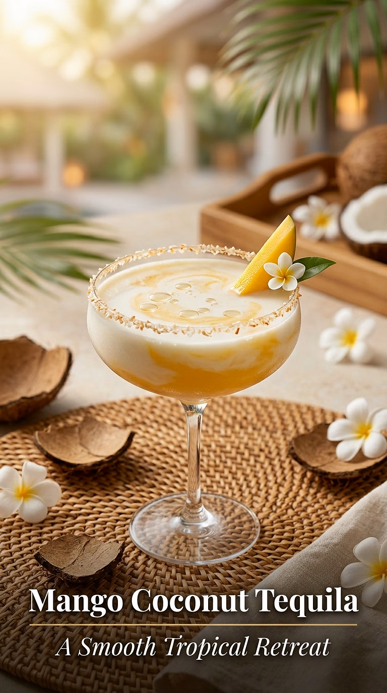 Mango Coconut Tequila Cocktail