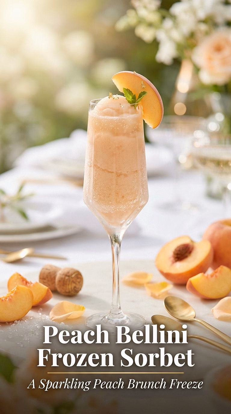 Peach Bellini Frozen Sorbet