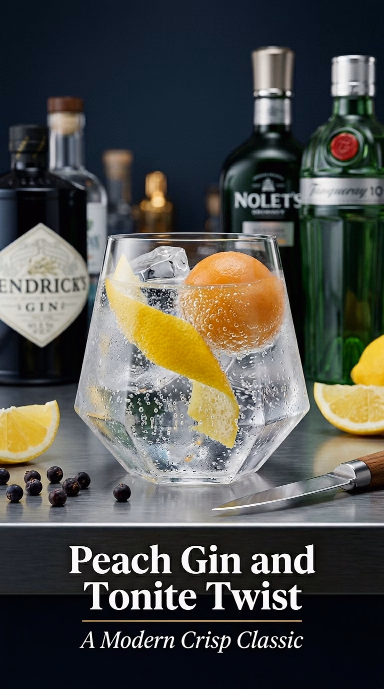 Peach Gin and Tonic Twist