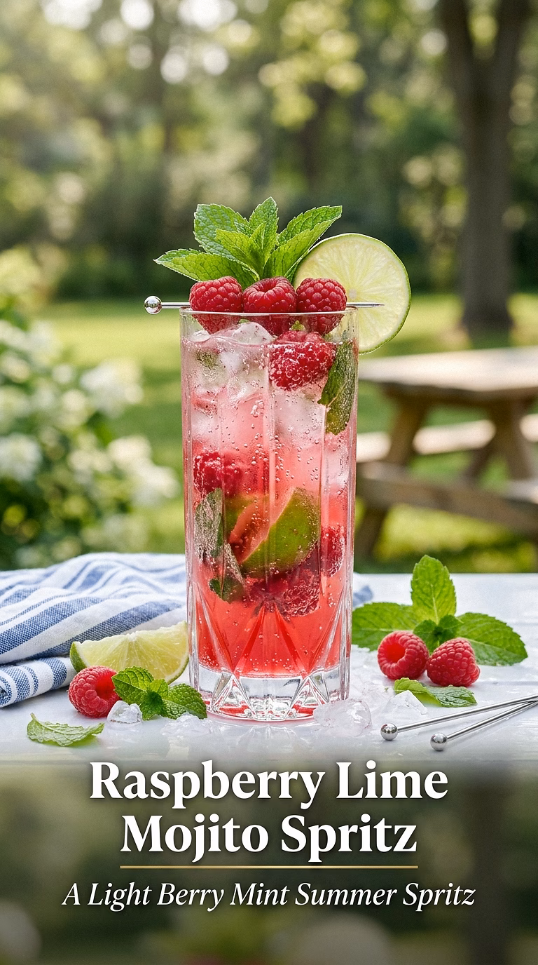 Raspberry Lime Mojito Spritz