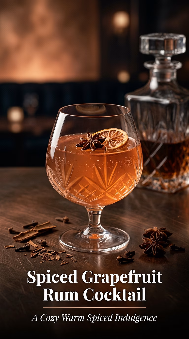 Spiced Grapefruit Rum Cocktail